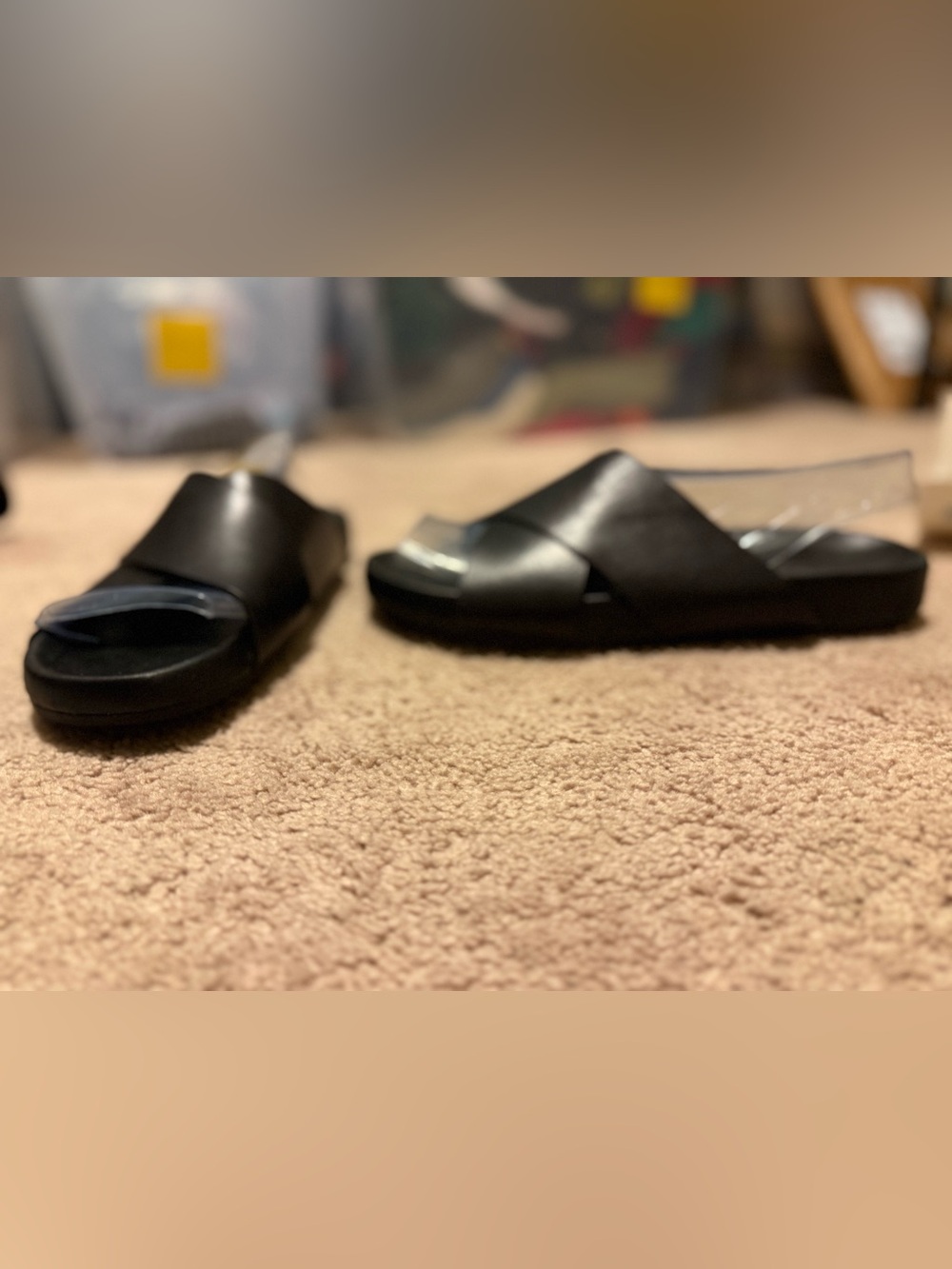 NWOT J.Crew Black Slide Sandals - Sleek Cross Strap Design Never Worn Sz 9 - Picture 3 of 10